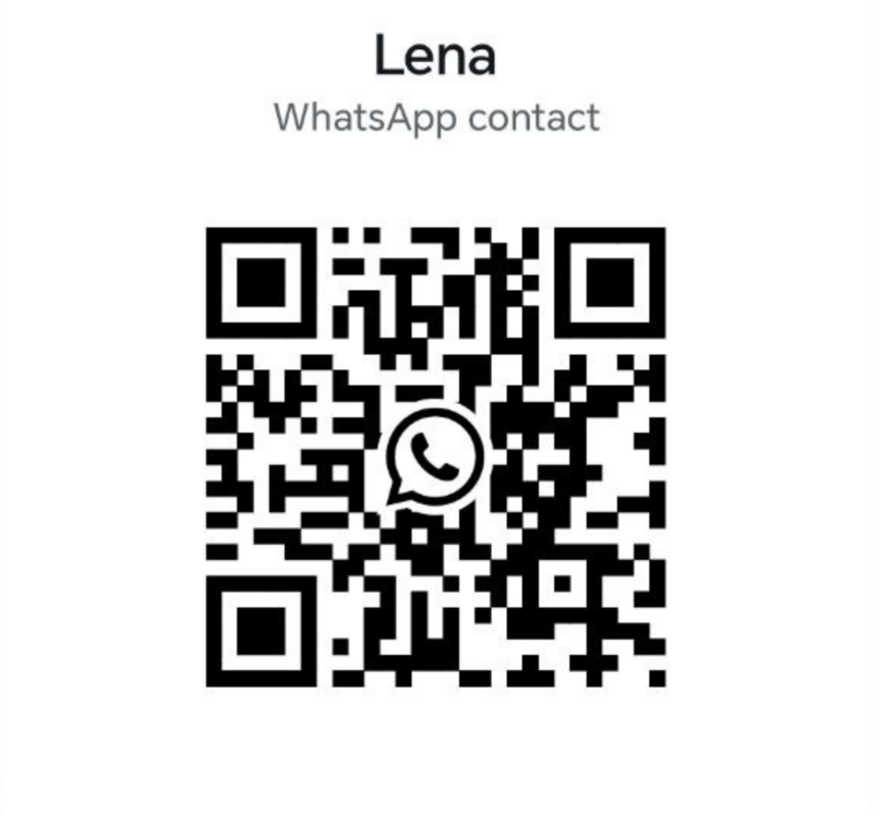 WhatsApp QR code for contact Lena
